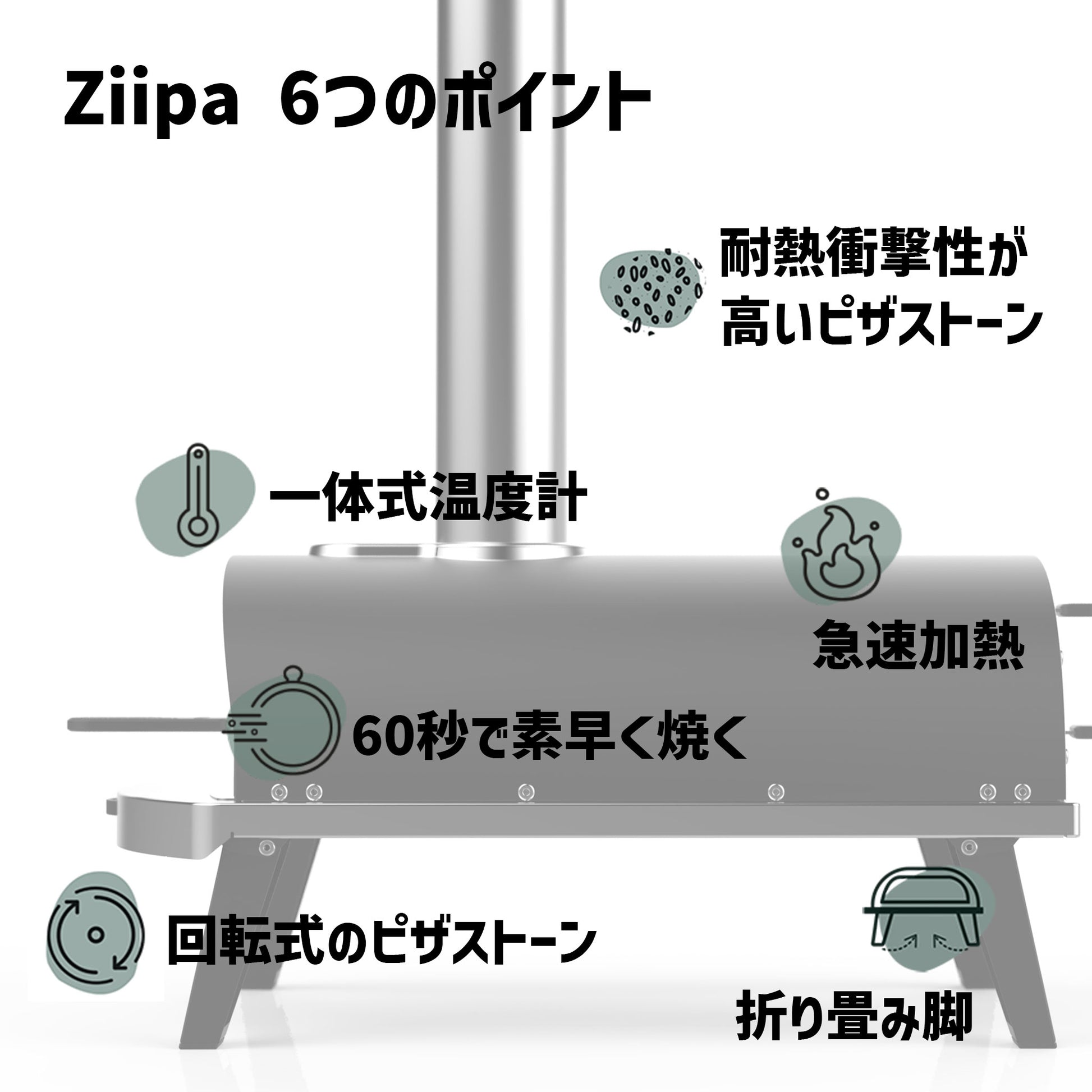 400℃ 60秒で焼き上げる！フランス発の本格ピザオーブン Ziipa ピアーナ - OTONA-MONO